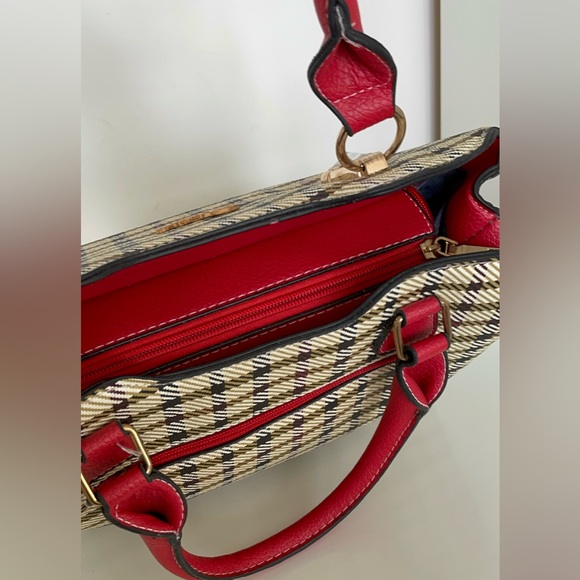 Handbag with Houndstooth Print - Picture 3 of 9